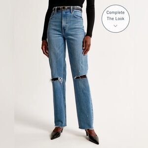 ABERCROMBIE 90s straight leg ultra high rise jeans